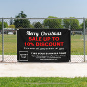 Christmas Sale Business Black Rectangle 4’ x 2,5" Banner (Insitu)