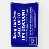 Christmas Sale Business Blue Rectangle 4’ x 2,5" Banner (Vertikal)