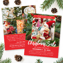 Christmas Sale Shopping Festive Red Business Flyer
