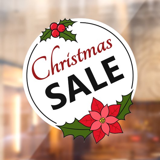 Christmas Sale Sticker - Holiday Window Cling (Blatt 2)