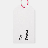 Christmas Santa Airedale Terrier HO HO Niedlich Geschenkanhänger (Rückseite)