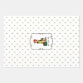 Christmas Santa Airedale Terrier HO HO Niedlich Geschenkpapier Set (Vorderseite 3)