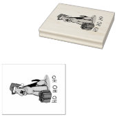 Christmas Santa Airedale Terrier HO HO Niedlich Gummistempel (Stempel)