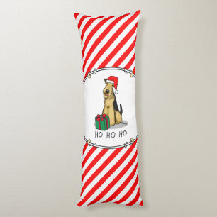Christmas Santa Airedale Terrier HO HO Niedlich Seitenschläferkissen