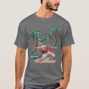 CHRISTMAS SANTA AM STRAND MIT FAIRLICHTEN T-Shirt