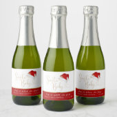 Christmas Santa Baby Pop it When She Pops Mini Schaumweinetikett (Flaschen)