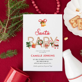 Christmas Santa Baby Shower Invitation Einladung