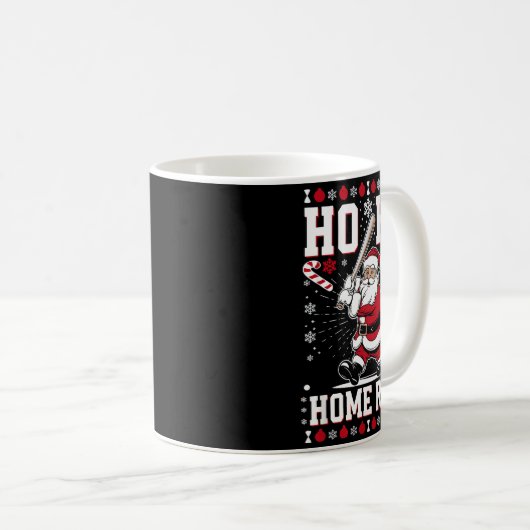 Christmas Santa Baseball Home Run Ho Ho Home Run , Kaffeetasse (VorderseiteRechts)