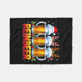 Christmas Santa Beer Lovers Funny Drinking Trend N Fleecedecke (Vorderseite (Horizontal))