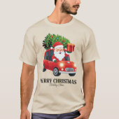 Christmas Santa Car Holiday Magic Design T-Shirt (Vorderseite)