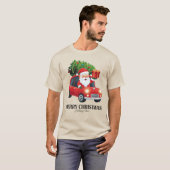 Christmas Santa Car Holiday Magic Design T-Shirt (Vorne ganz)