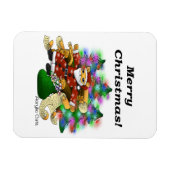 Christmas Santa Cat Magnet (Horizontal)