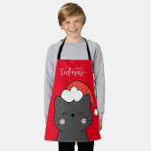 Christmas Santa Cat Merry Catmas Schürze (Getragen)
