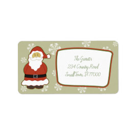 Christmas Santa Classic Niedliche Personalisierte  Adressaufkleber