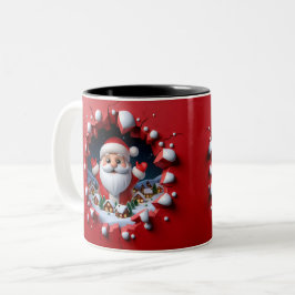 Christmas Santa Claus 3D Mugs Merry Christmas Mug Zweifarbige Tasse