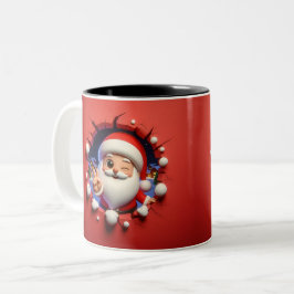 Christmas Santa Claus 3D Mugs Merry Christmas Mug Zweifarbige Tasse