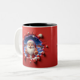 Christmas Santa Claus 3D Mugs Merry Christmas Mug Zweifarbige Tasse