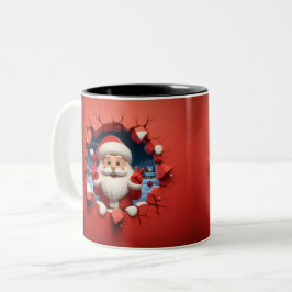 Christmas Santa Claus 3D Mugs Merry Christmas Mug Zweifarbige Tasse