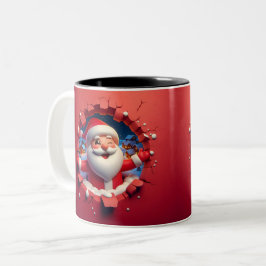 Christmas Santa Claus 3D Mugs Merry Christmas Mug Zweifarbige Tasse