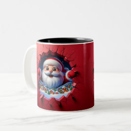 Christmas Santa Claus 3D Mugs Merry Christmas Mug Zweifarbige Tasse