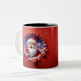Christmas Santa Claus 3D Mugs Merry Christmas Mug Zweifarbige Tasse