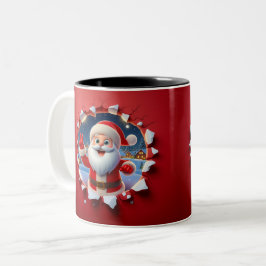 Christmas Santa Claus 3D Mugs Merry Christmas Mug Zweifarbige Tasse
