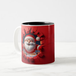 Christmas Santa Claus 3D Mugs Merry Christmas Mug Zweifarbige Tasse