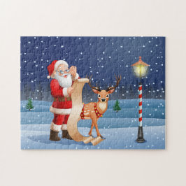 Christmas Santa Claus And Reindeer Holidays | Puzzle