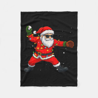 Christmas Santa Claus Baseball Tcher Boys Kids Tee Fleecedecke