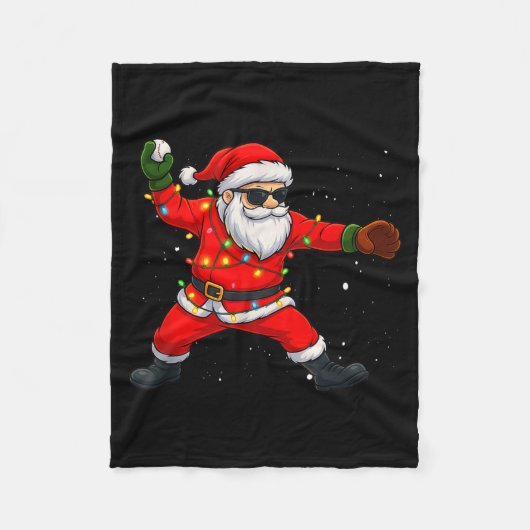 Christmas Santa Claus Baseball Tcher Boys Kids Tee Fleecedecke (Vorderseite)