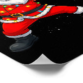 Christmas Santa Claus Baseball Tcher Boys Kids Tee Poster (Ecke)