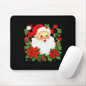 Christmas Santa Claus Checkered Xmas Holiday Women Mousepad (Mit Mouse)