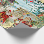 CHRISTMAS Santa Claus COLLAGE Geschenkpapier (Ecke)