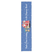 Christmas Santa Claus Darker Personalize 14 x 72 Kurzer Tischläufer (Vorderseite)