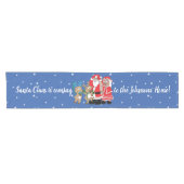 Christmas Santa Claus Darker Personalize 14 x 72 Kurzer Tischläufer (Horizontal)