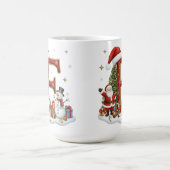 Christmas Santa Claus Elf Penguin Alphabet E Kaffeetasse (Mittel)
