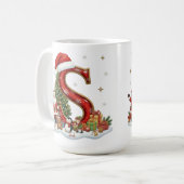 Christmas Santa Claus Elf Penguin Alphabet S Kaffeetasse (Vorderseite Links)