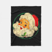Christmas Santa Claus Face Old Fashioned Pajamas H Fleecedecke (Vorderseite)