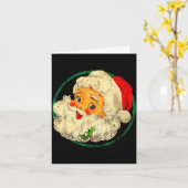 Christmas Santa Claus Face Old Fashioned Pajamas H Karte (Gelbe Blume)