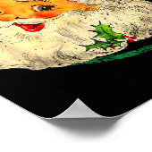 Christmas Santa Claus Face Old Fashioned Pajamas H Poster (Ecke)