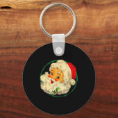 Christmas Santa Claus Face Old Fashioned Pajamas H Schlüsselanhänger (Vorderseite)