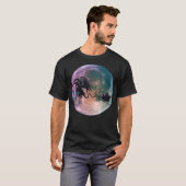 Christmas Santa Claus Flying Past the Moon With Dr T-Shirt (Vorne ganz)