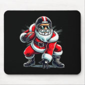 Christmas Santa Claus Football Lineman Quarterback Mousepad (Vorne)