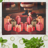 Christmas Santa Claus Geschirrtuch (Gefaltet)