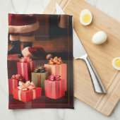 Christmas Santa Claus Geschirrtuch (Viertel Falte)