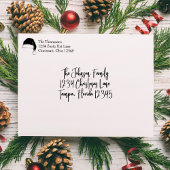 Christmas Santa Claus Hat Return Address Permastempel
