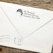 Christmas Santa Claus Hat Return Address  Permastempel