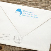 Christmas Santa Claus Hat Return Address  Permastempel