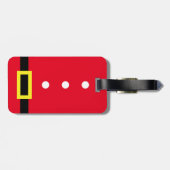 Christmas Santa Claus Outfit Belly Luggage Tag Gepäckanhänger (Rückseite horizontal)