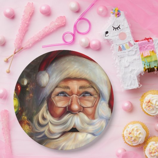 CHRISTMAS SANTA CLAUS PAPIER TELLER (Party)